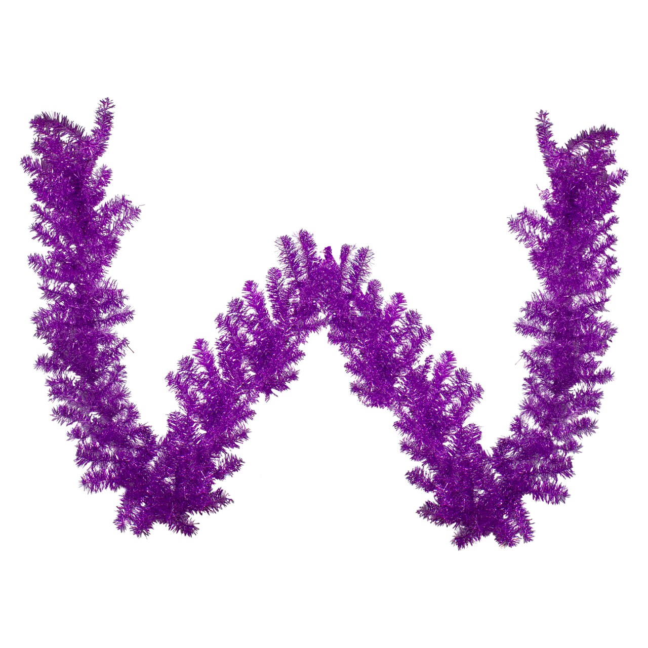 Northlight Metallic Tinsel Artificial Christmas Garland - 9' x 12" - Purple - Unlit